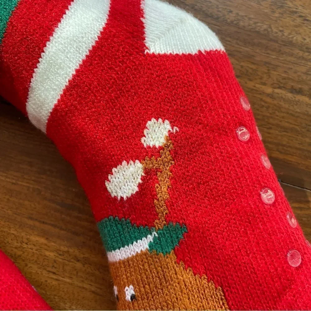 Women’s Fleece Lined Fuzzy Christmas Gripper Socks NWOT